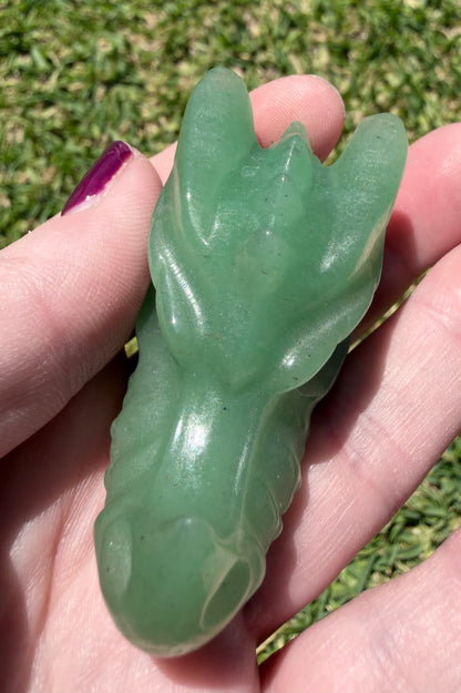 Green Aventurine Dragon Head