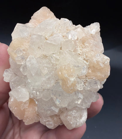 Apophyllite with Peach Stilbite Crystal Cluster
