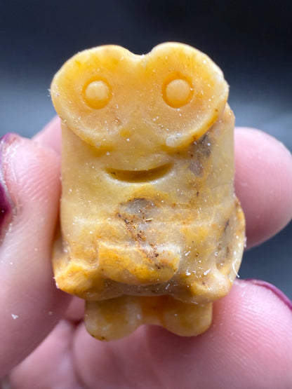 Yellow Jasper Minion Carving