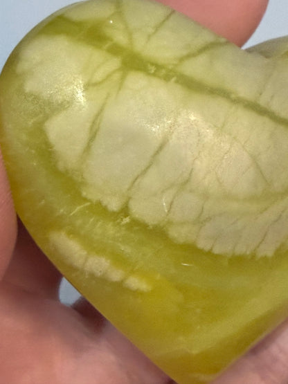Lemon Jade (Serpentine) Heart 💛