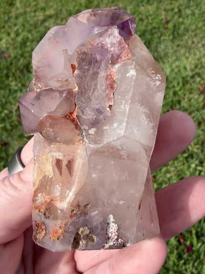 Large Included Amethyst Cluster Point– 215g | 8.5cm