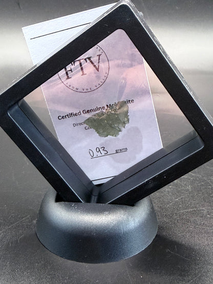 Certified Genuine Moldavite (Czech Republic)  0.93g – includes authenticity card