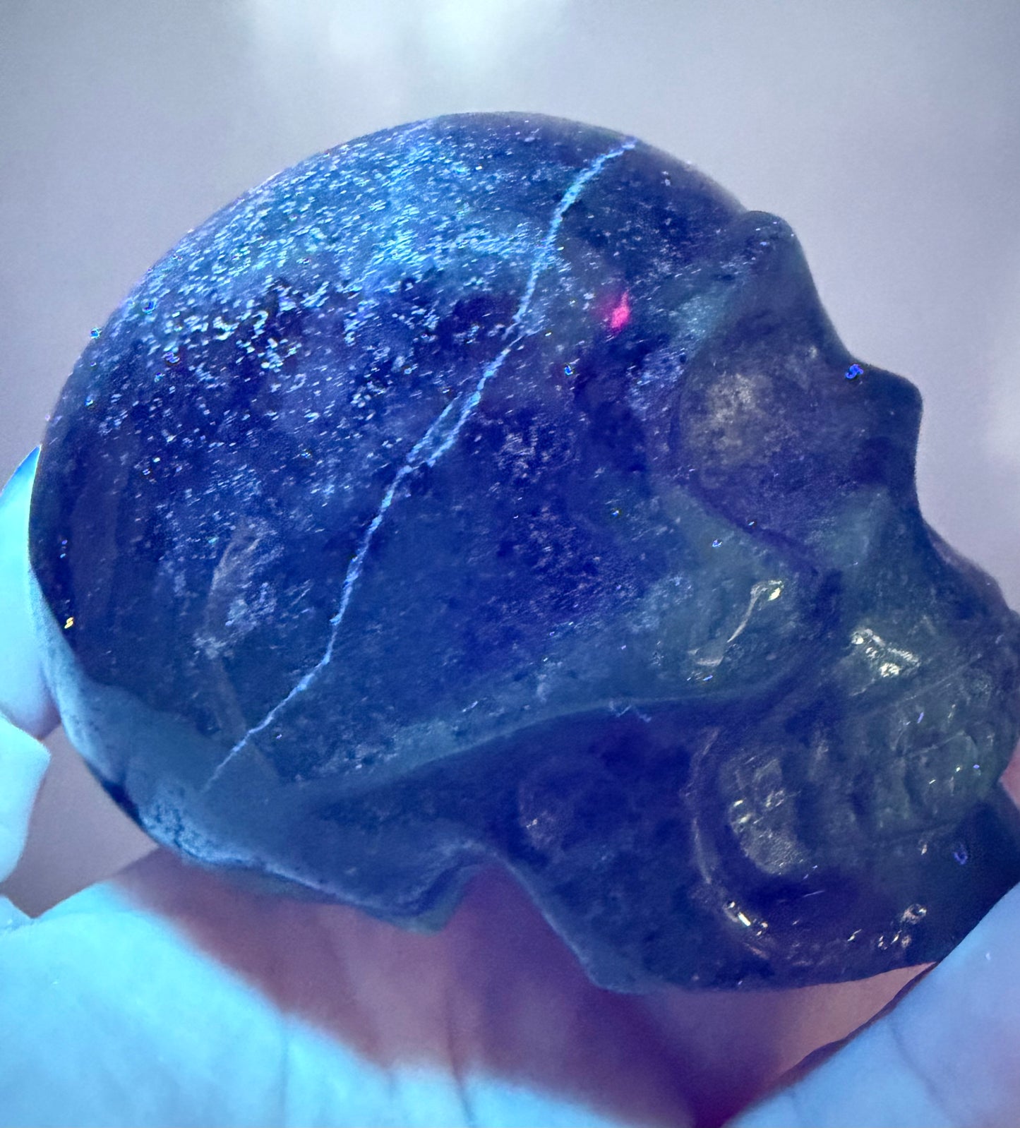 Ruby in Zoisite Skull (UV Reactive) – Large | 757g