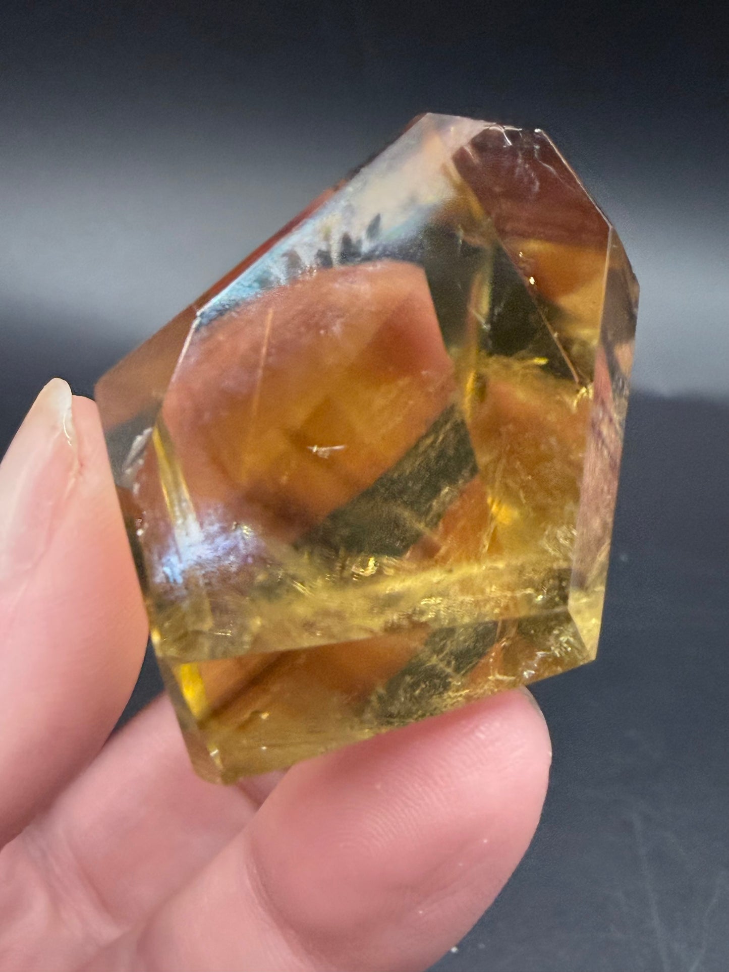 Smokey Citrine Point Freeform with Phantom Growth — Collector Piece