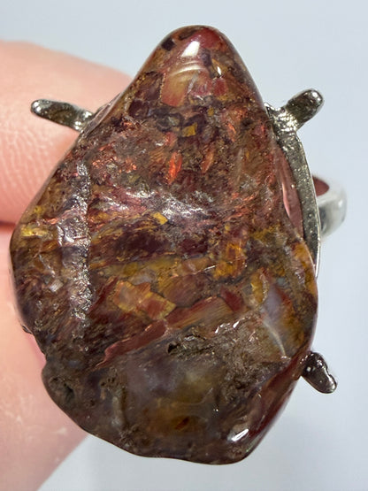 Natural Pietersite Adjustable Ring