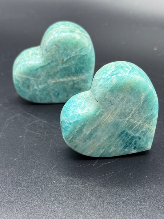 Amazonite Free standing Hearts