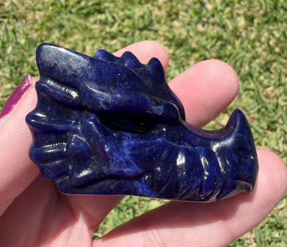 Sodalite Dragon Head