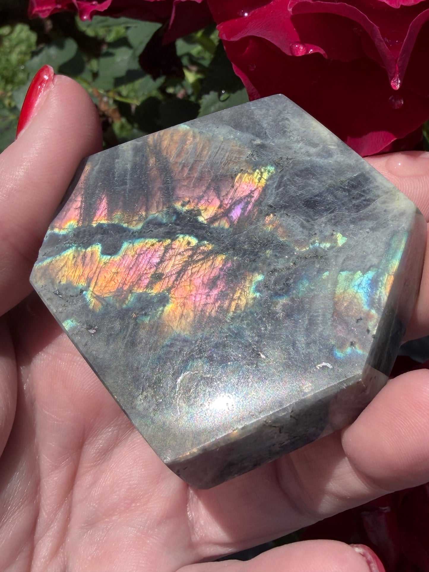Labradorite Crystal Freeform – Multicolour Flash | 118g C
