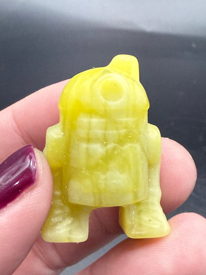 🤖 Crystal R2-D2 Carvings – Galactic Guardians of Energy