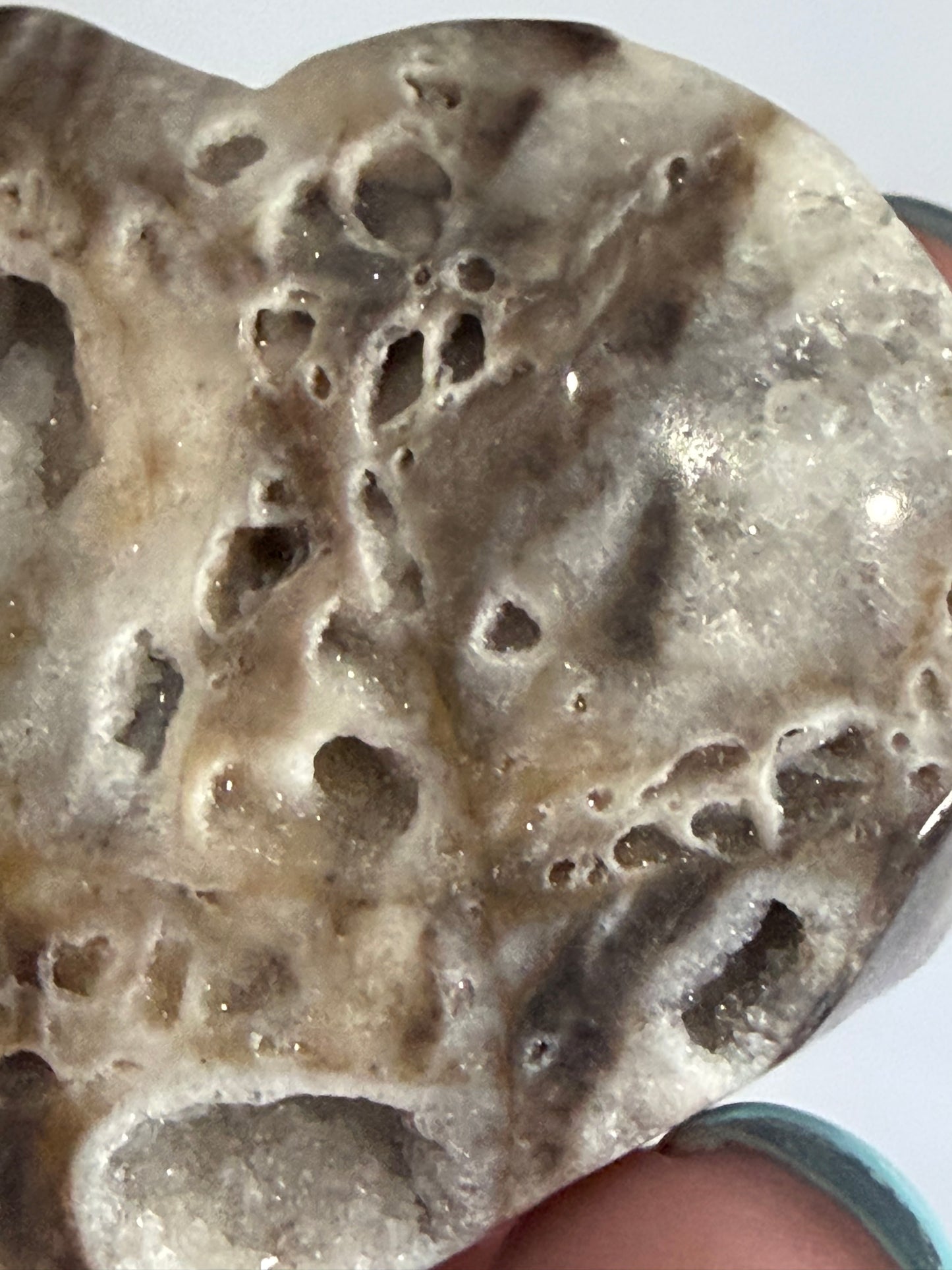 Sphalerite Free-Standing Heart with Druzy F - 4.6cm