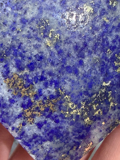 Natural Lapis Lazuli Heart with Pyrite | 5.2 cm | 66g D