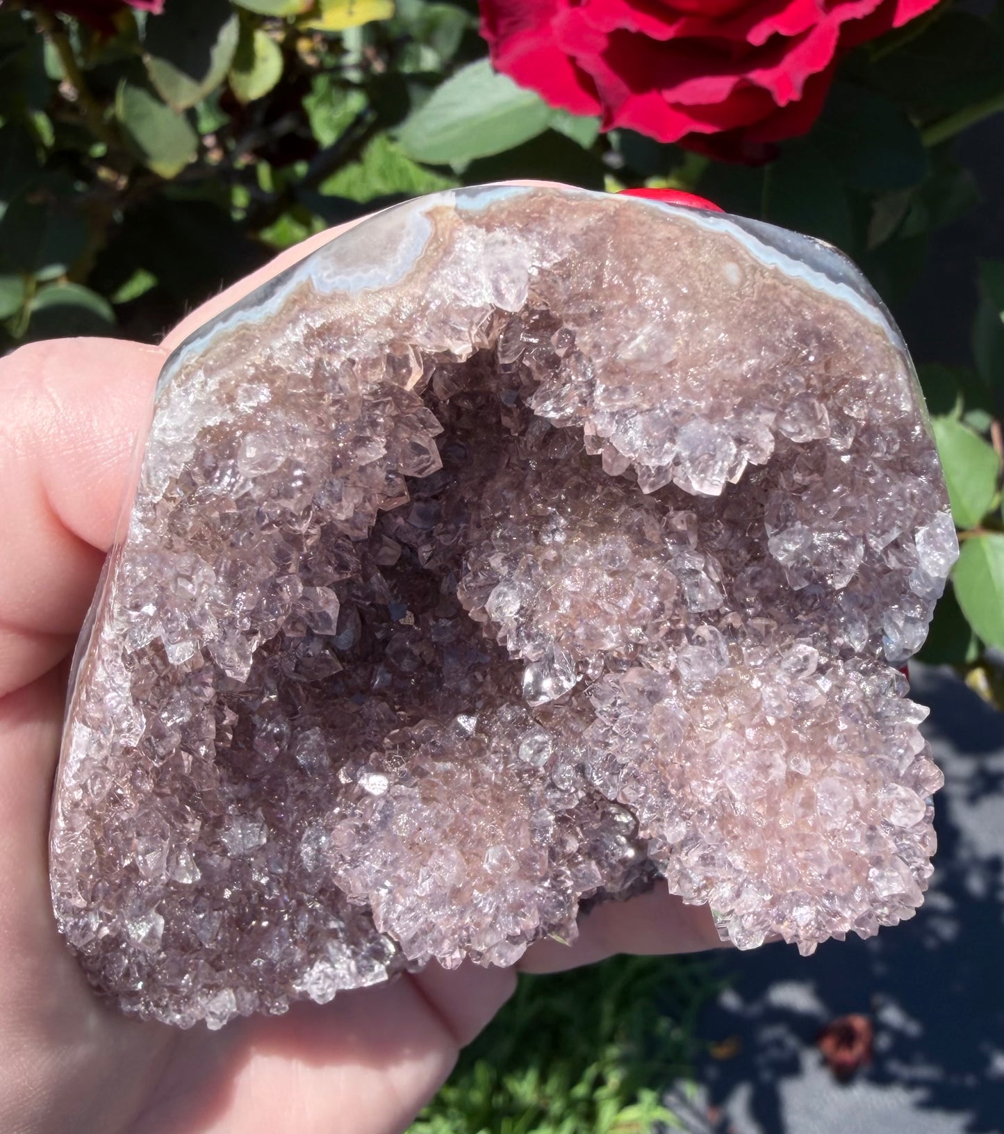 Lavender Amethyst Druzy Agate Freeform – Crystal Cave Formation (310g)