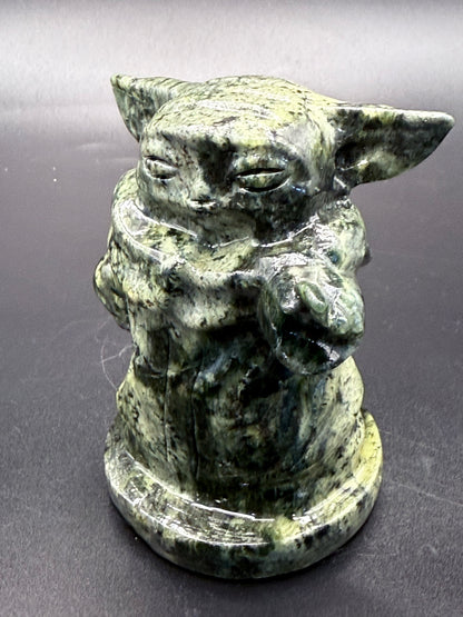 Serpentine Jade “Yoda” Carving 537g 10cm