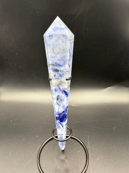 Afghanite Sodalite Wand With Stand