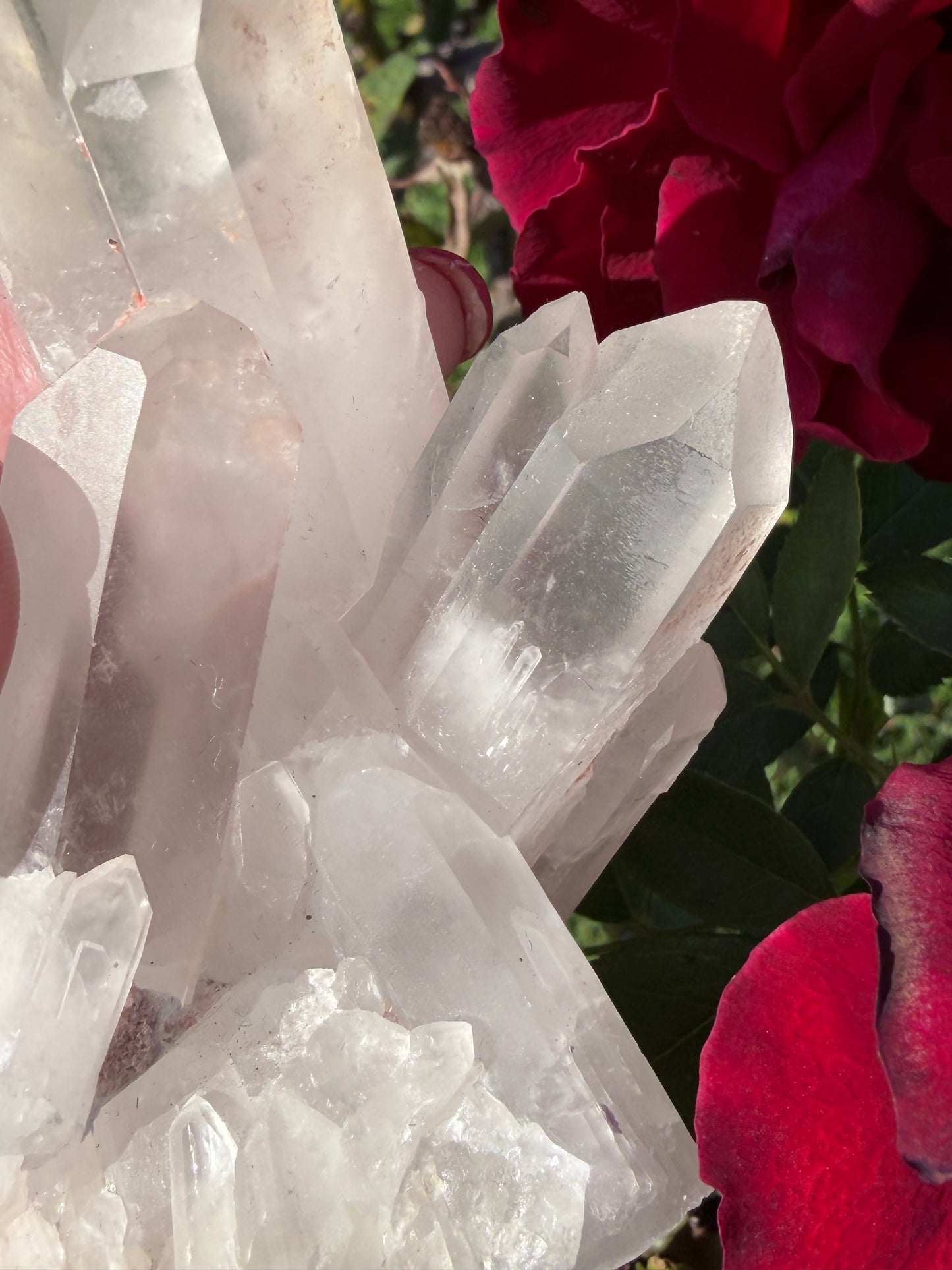 Clear Quartz Cluster with Double Twin Points – 231g -