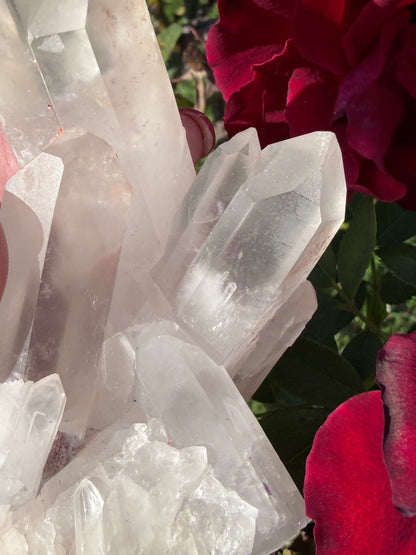 Clear Quartz Cluster with Double Twin Points – 231g -