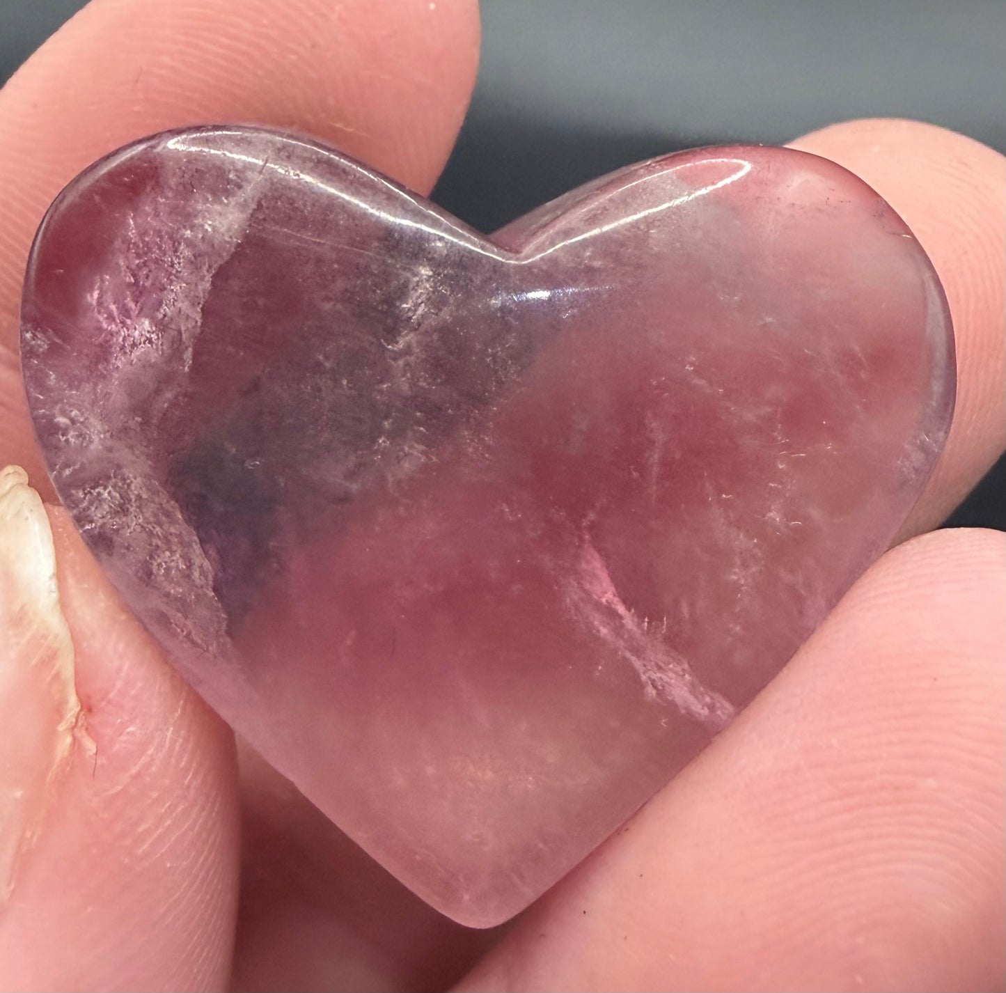 Fluorite Hearts Assorted Colours – 4cm