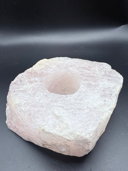 Rose Quartz Candle Holder