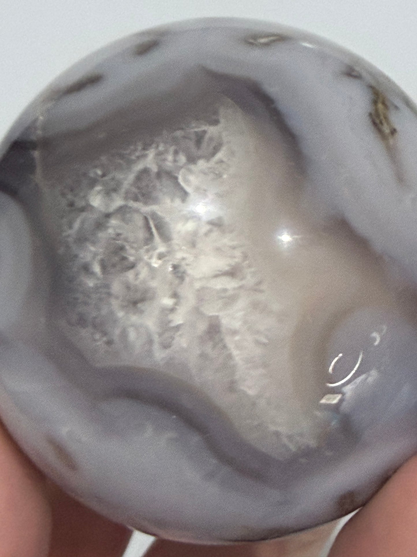 Moss Agate Druzy Sphere – 225g | 5.5cm