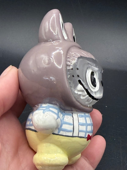 Hand-Painted Selenite large Labubu Figurine – 10cm