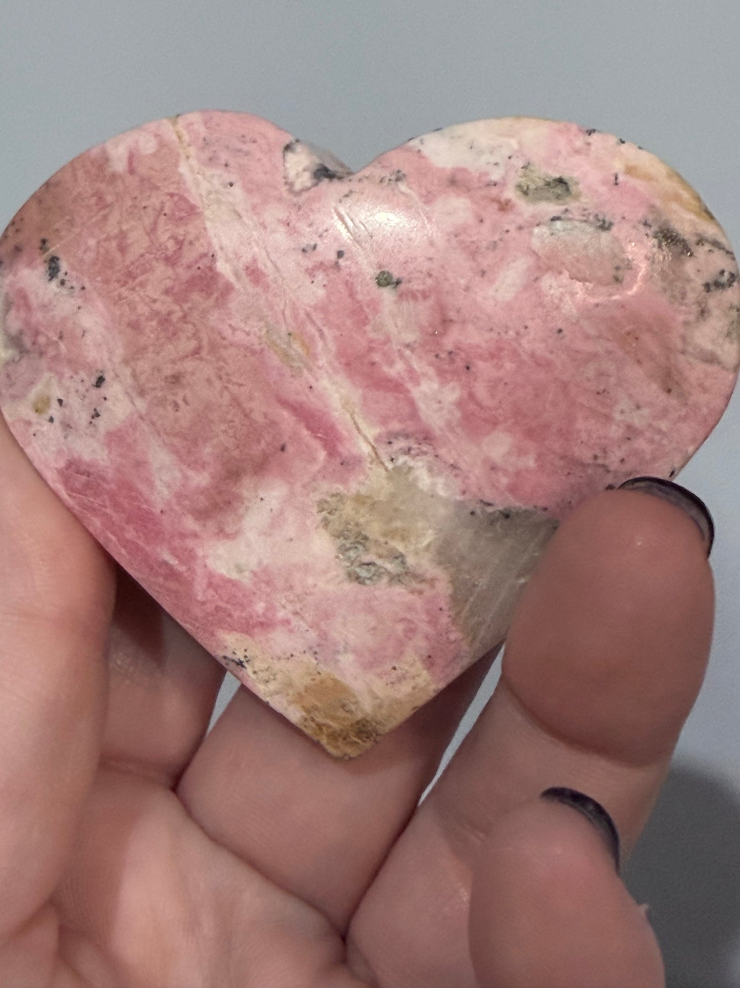 Pink Rhodonite Heart (Peru) C