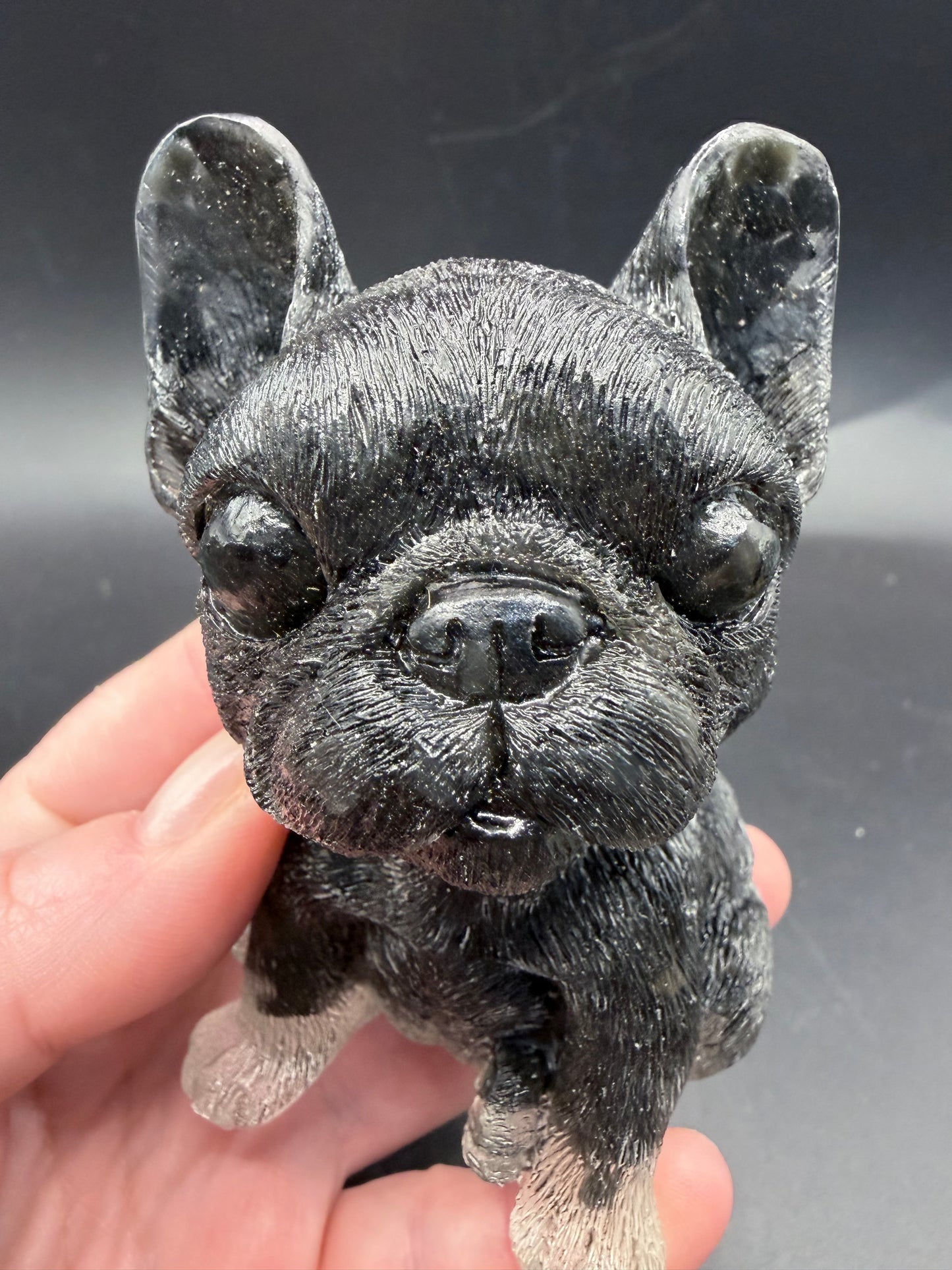 Black Obsidian French Bulldog – 12cm