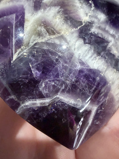 Chevron Amethyst Heart B