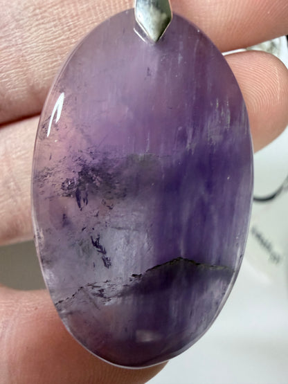 Amethyst Oval Pendant Necklace