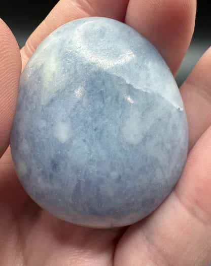 Blue Celestite Palm Stone – 5cm