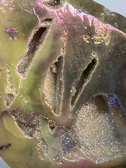 Aura Sphalerite Druzy Butterfly Carving F