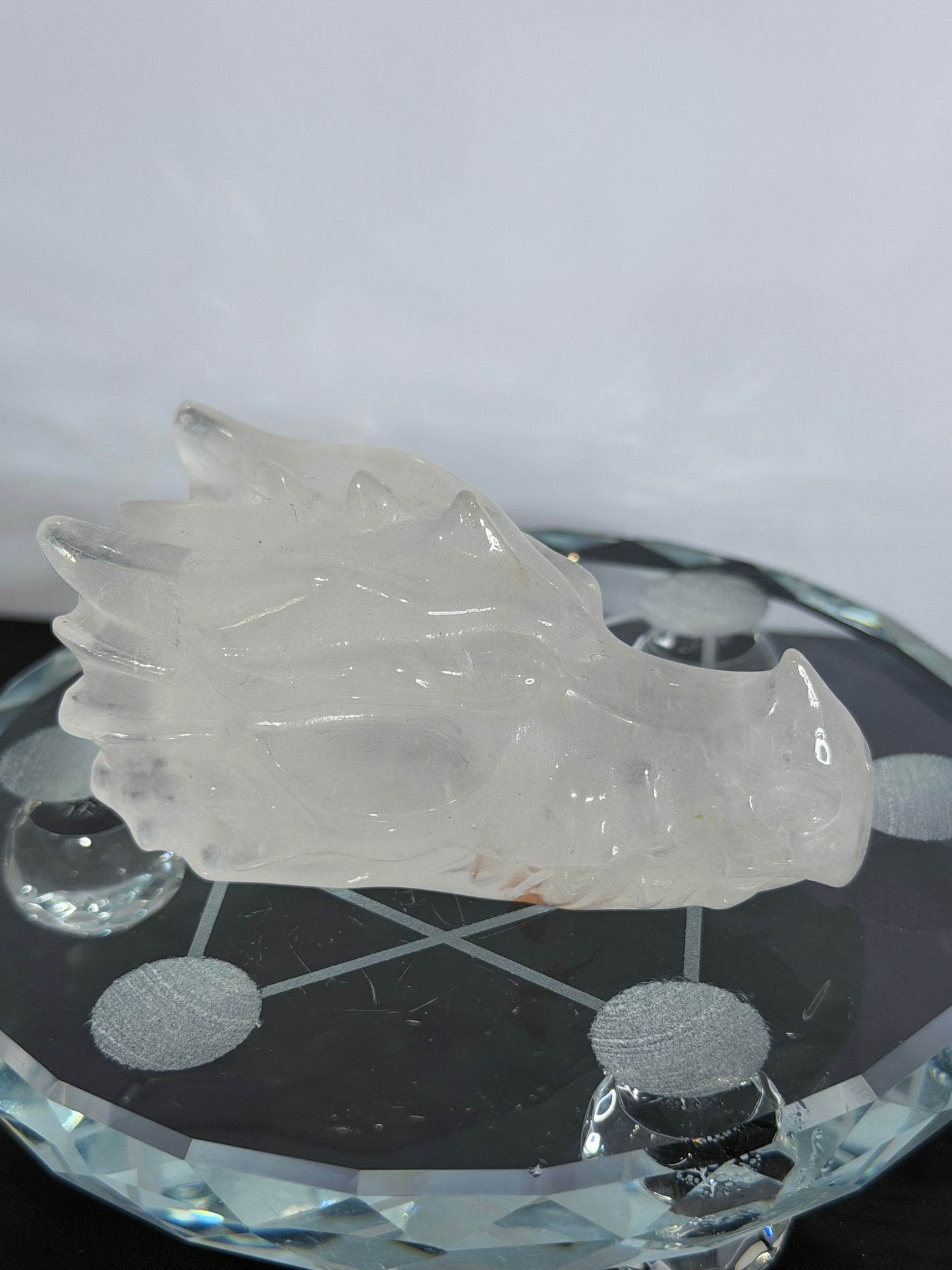 Clear Quartz Dragon with Hematoid Inclusion 7cm -