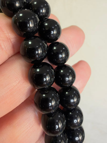 10mm Black Obsidian Bracelet