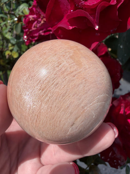 Peach Moonstone Sphere – 5.6cm | 281g
