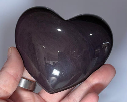Rainbow Obsidian Heart – 12.5cm | 218g
