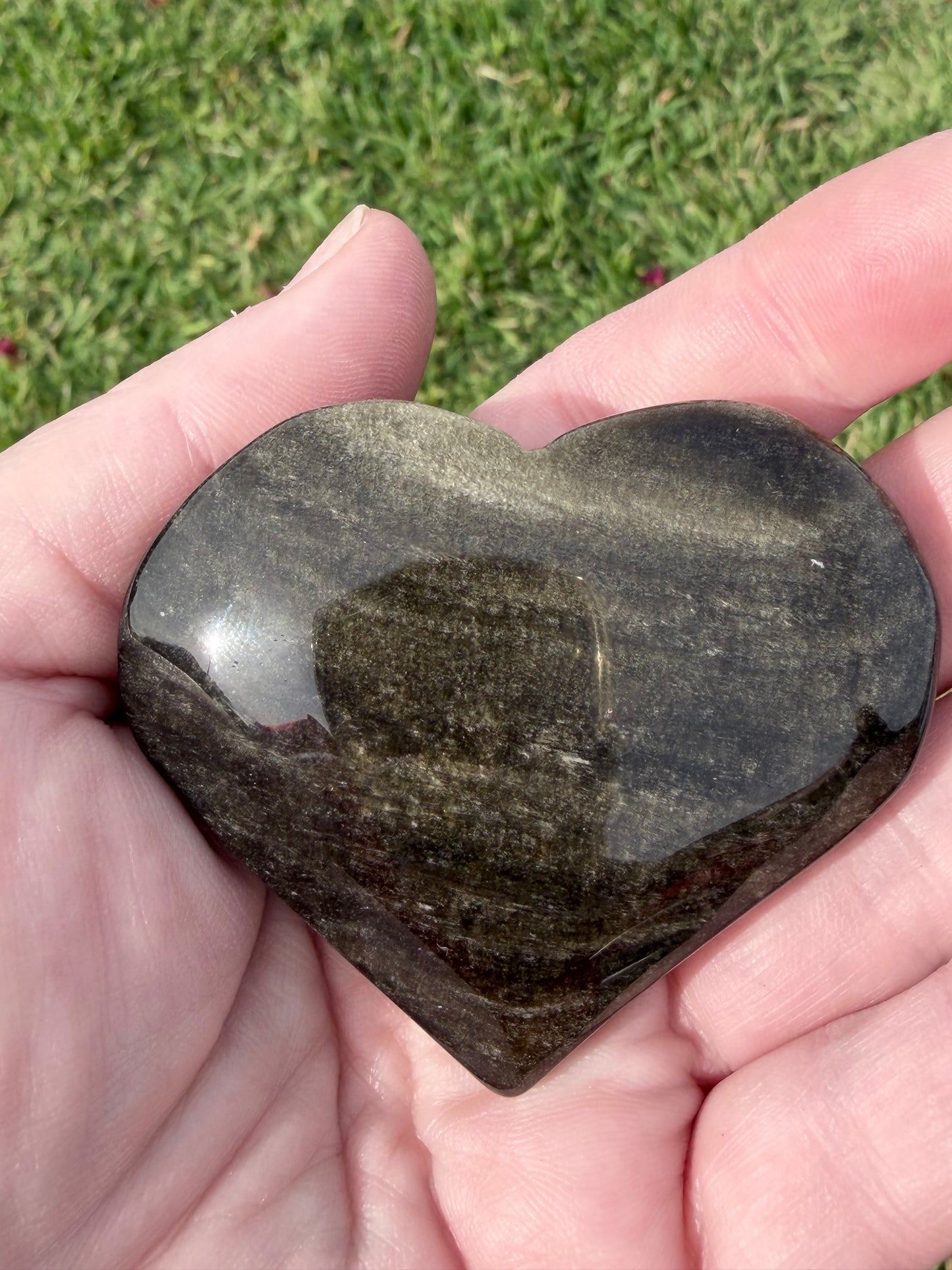 Gold Sheen Obsidian Heart – 6.2cm