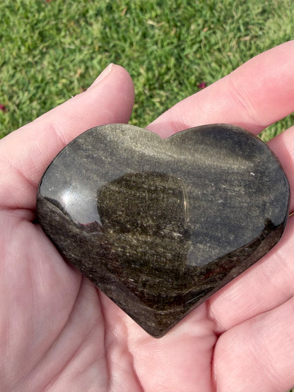 Gold Sheen Obsidian Heart – 6.2cm