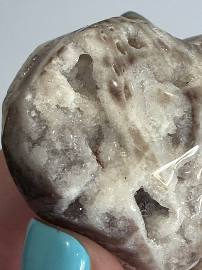Sphalerite Free-Standing Heart with Druzy F - 4.6cm
