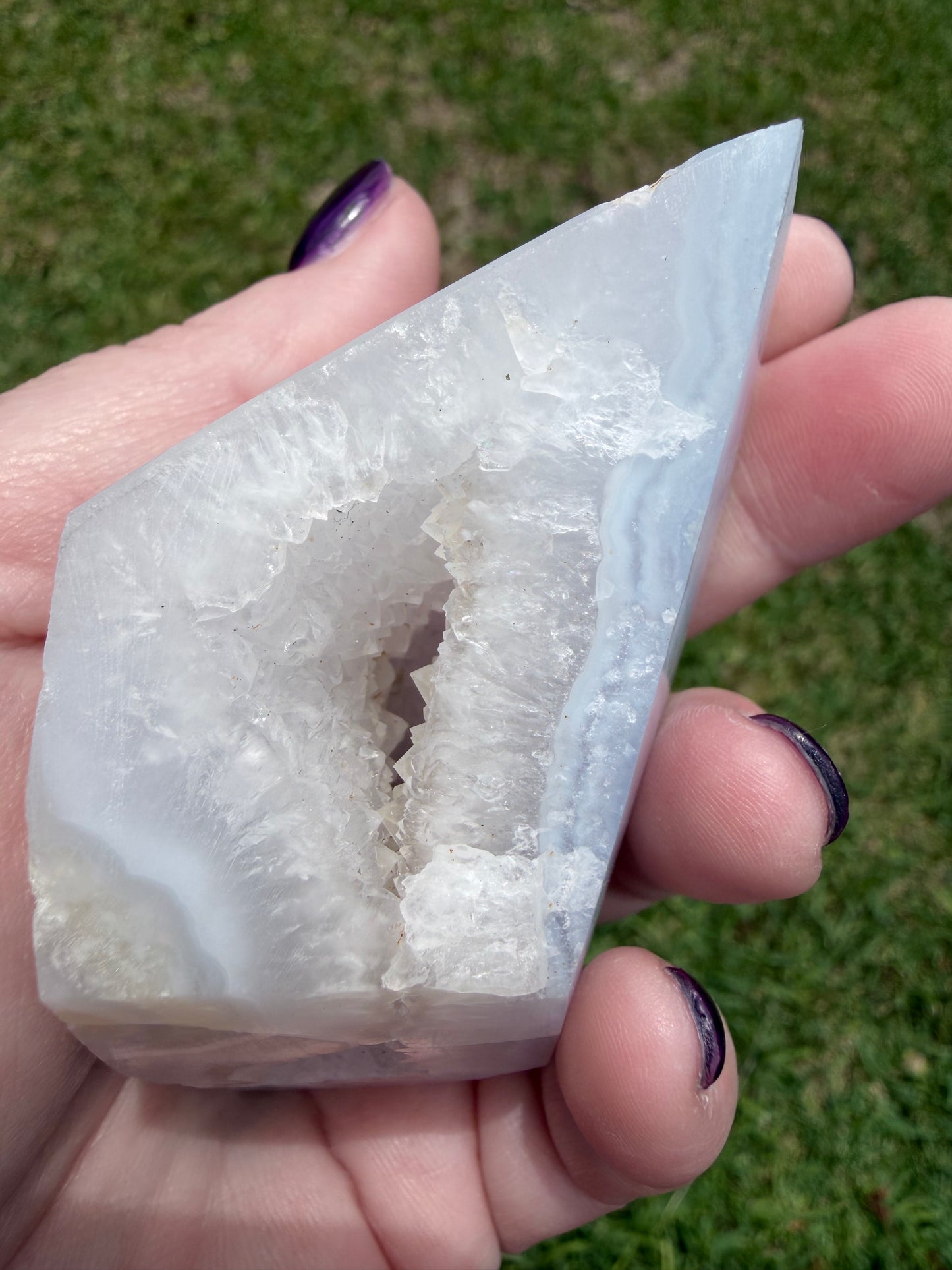Blue Lace Agate Druzy Freeform – 161g
