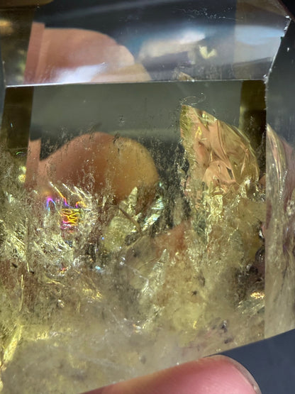 Golden Citrine Freeform — High Clarity with Rainbow Inclusions