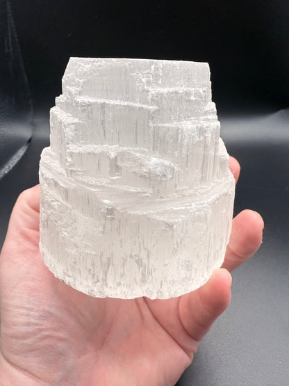 Selenite Mountain Top Candle Holder