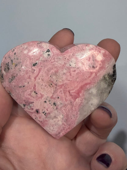 Pink Rhodonite Heart (Peru) B