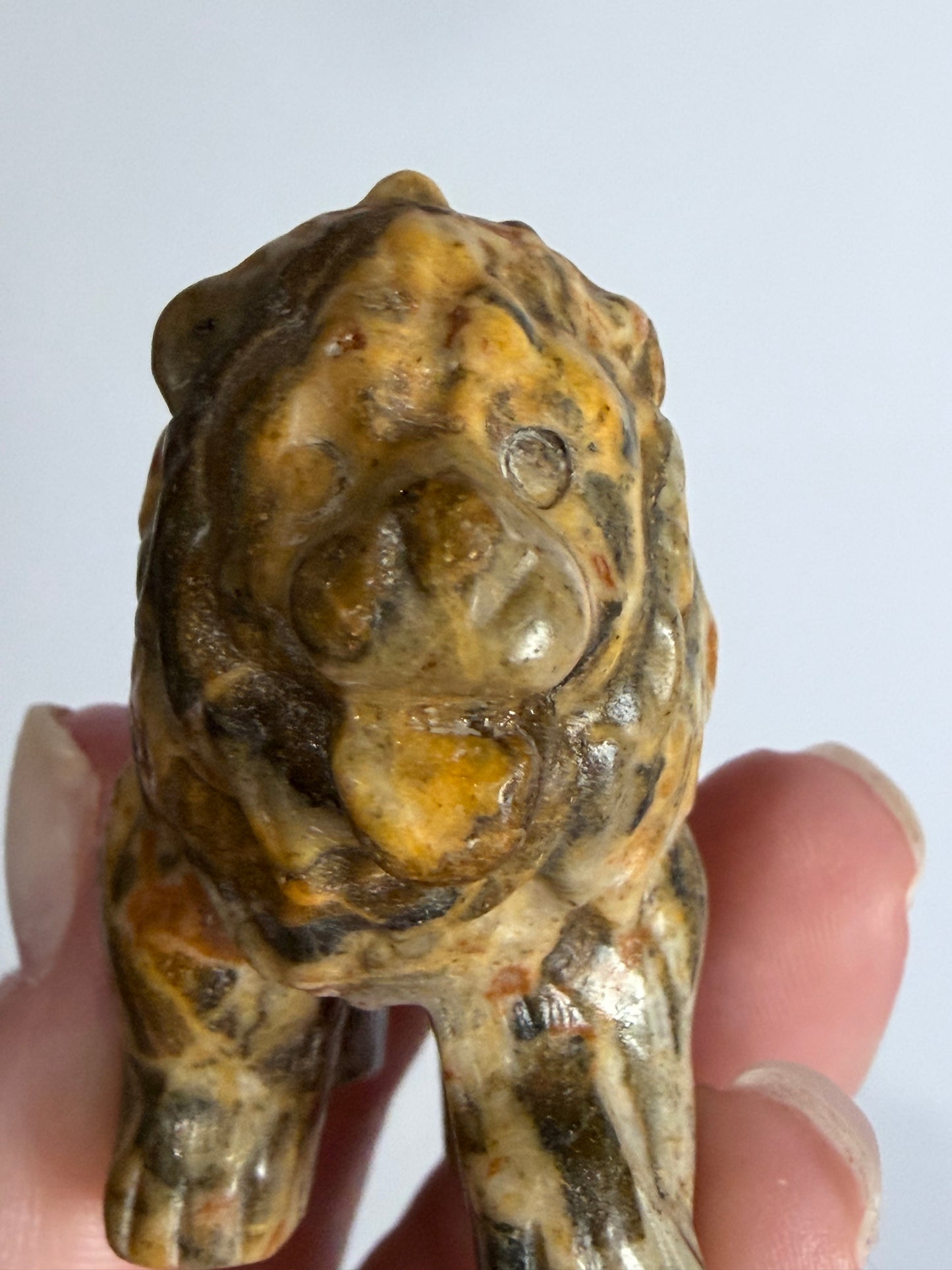 Madagascar Jasper Lion Carving – 7 × 6 cm