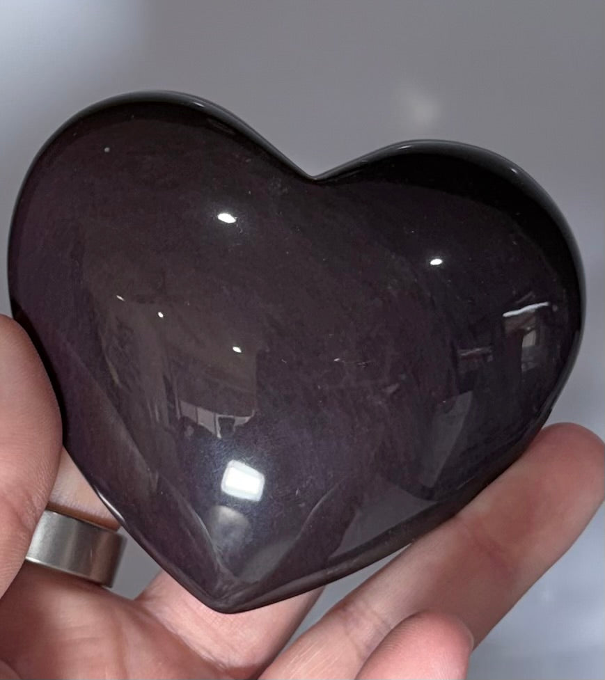 Rainbow Obsidian Heart – 12.5cm | 218g