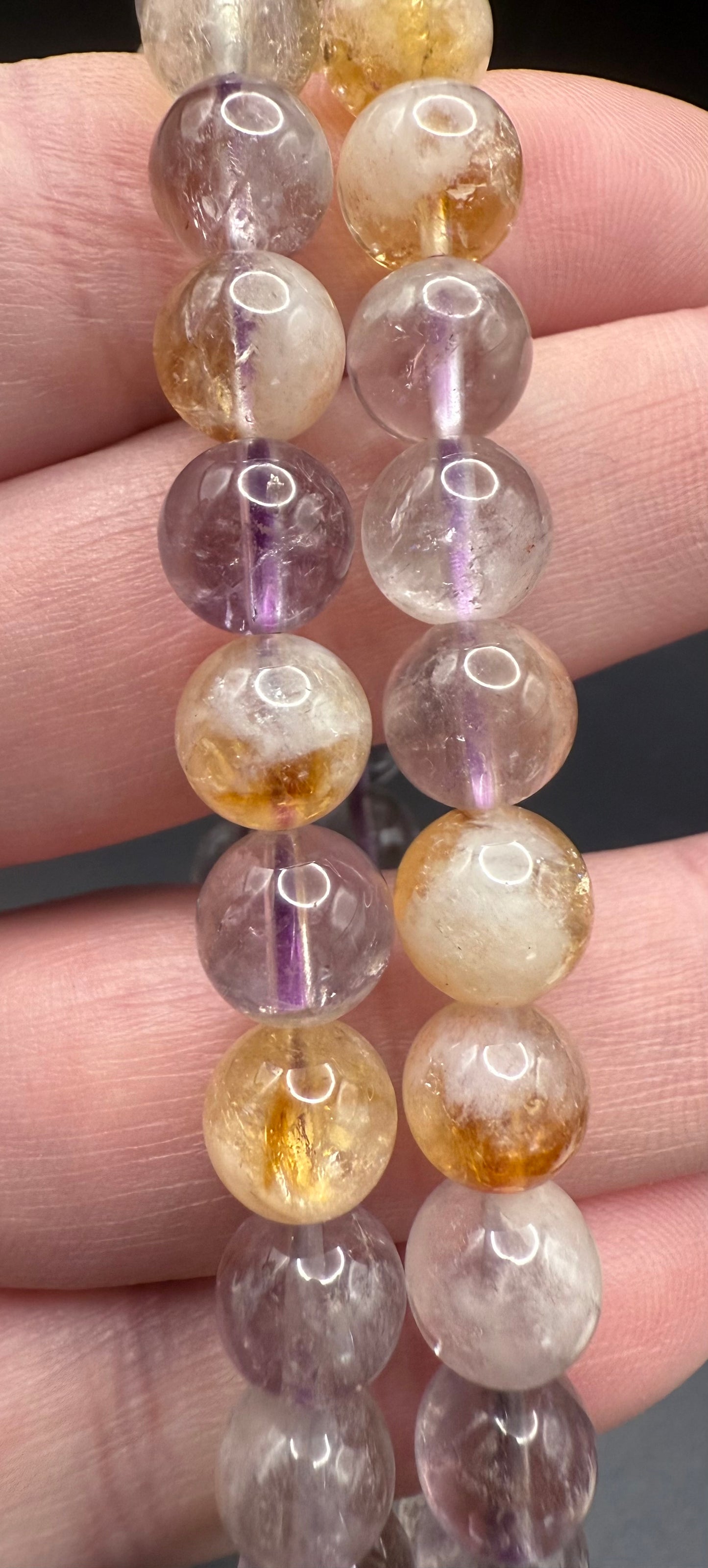 Amethyst & Citrine 8mm Bracelet