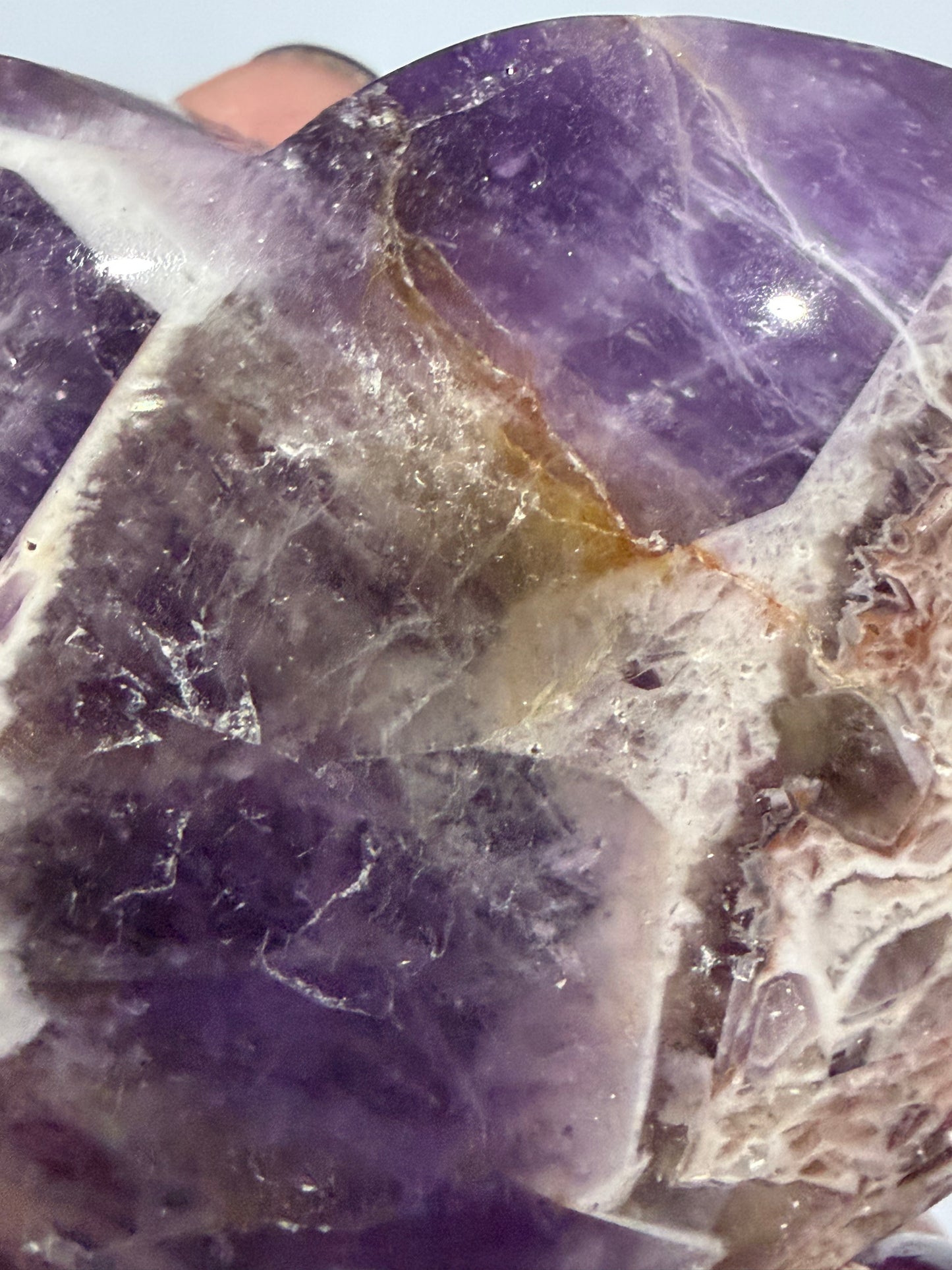 Chevron Amethyst Heart – Self Standing D