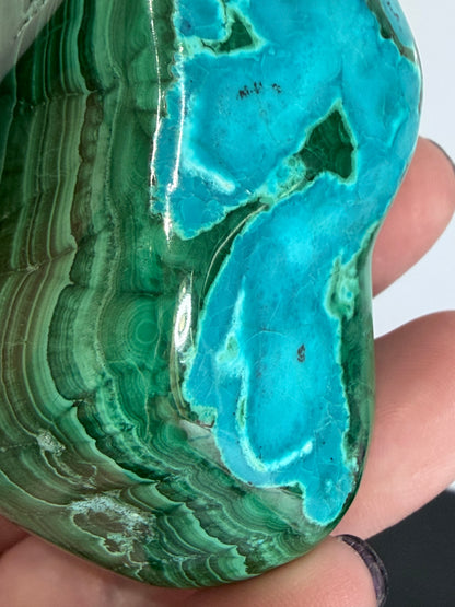Chrysocolla with Malachite Freeform Premium– Madagascar – 275g -