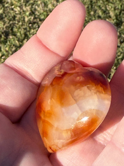 Carnelian Puffy 4cm Heart