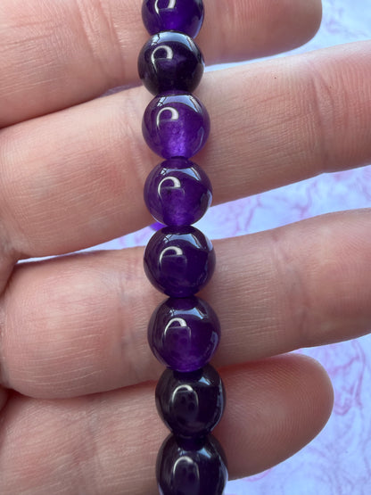 Amethyst Bracelet – 8mm (Stretch)
