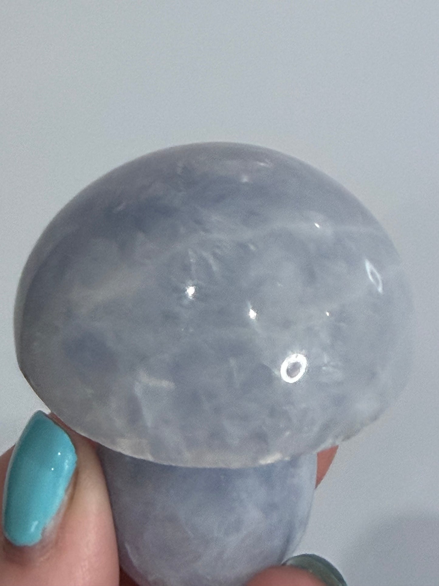 Blue Calcite Mushroom – B