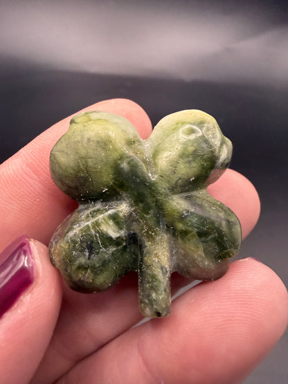 Serpentine Jade Four-Leaf Clover